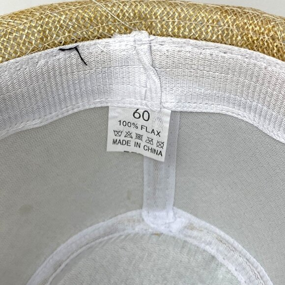 Mens' Straw Fedora Black Ribbon Hat Havana Dapper Spring Summer Accessory - Picture 4 of 9